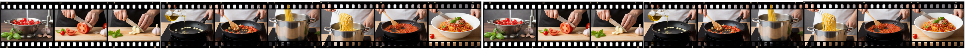 Video frames from cooking tutorial